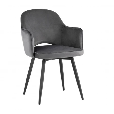 Кухонный стул Stool Group Венера вращающийся велюр серый MC16-2F KD HLR-21