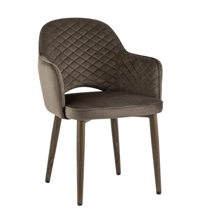 Кухонный стул Stool Group Венера диамант велюр коричневый (ножки дерево) MC16-2YS KD HLR-49