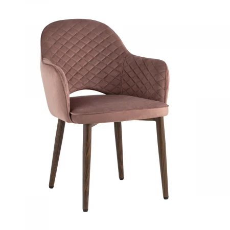 Кухонный стул Stool Group Венера диамант велюр пыльно-розовый (ножки дерево) MC16-2YS KD HLR-44