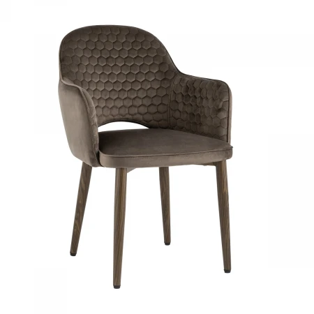 Кухонный стул Stool Group Венера Хани велюр коричневый (ножки дерево) MC16-2YS-2 KD HLR-49