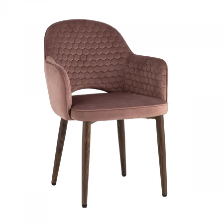 Кухонный стул Stool Group Венера Хани велюр пыльно-розовый (ножки дерево) MC16-2YS-2 KD HLR-44