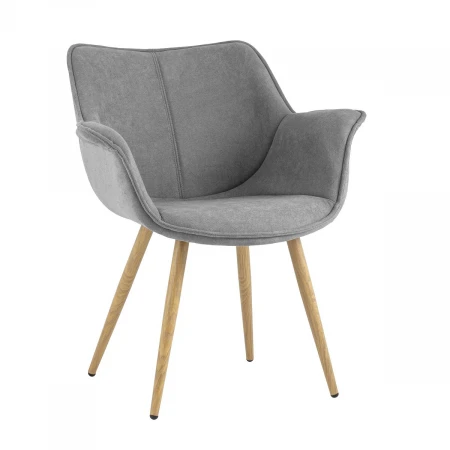 Кухонный стул Stool Group Джулиан серый c подлокотниками DC-1501 XH080-34