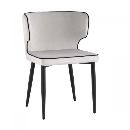 Кухонный стул Stool Group Матео с кантом велюр светло-серый MC110 KD HLR-13/HLR-66 edge
