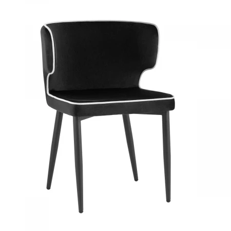 Кухонный стул Stool Group Матео с кантом велюр черный MC110 KD HLR-66/HLR-13 edge