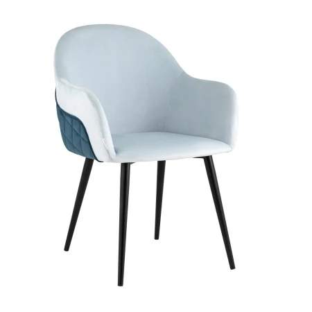 Кухонный стул Stool Group Новел велюр светло-голубой с синей спинкой AV 334-H48/58-08