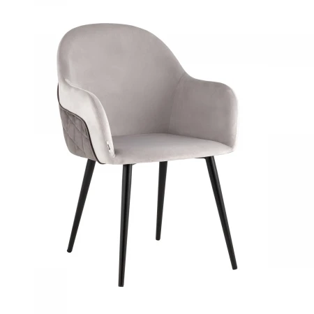 Кухонный стул Stool Group Новел велюр св-серый с темно-серой спинкой AV 334-H09/18-08