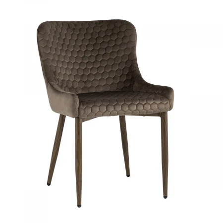 Кухонный стул Stool Group Ститч Хани велюр коричневый (ножки дерево) MC15H KD HLR-49