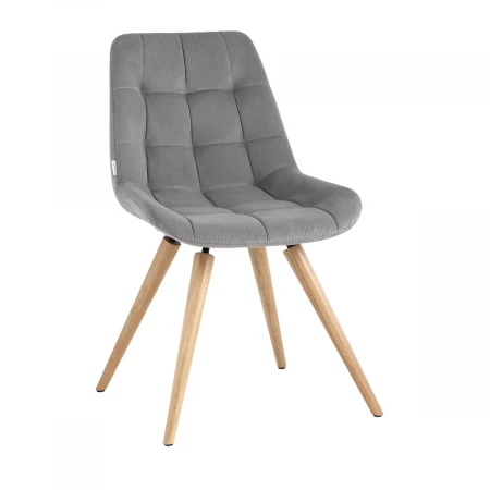 Кухонный стул Stool Group Флекс на деревянных ножках велюр серый AV 405-N25-K12LB