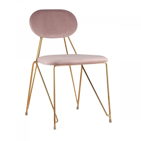 Кухонный стул Stool Group Элис вельвет розовый FDC7020 MISTY ROSE FUT-64
