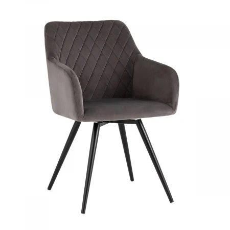 Кухонный стул вращающийся Stool Group Дастин велюр тёмно-серый AV 310-C298-K14PM-08