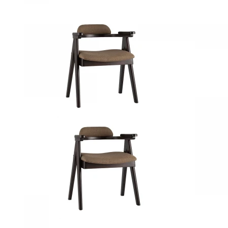 Кухонный стул Stool Group OLAV массив гевеи (эспрессо) мягкое сидение кофейное 2 шт. MH32015 BZ-1 DARK BROWN-KOROB2
