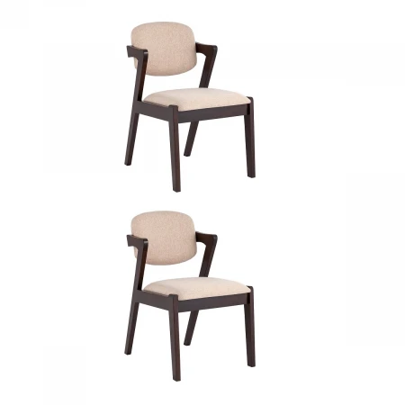 Кухонный стул Stool Group VIVA массив гевеи (эспрессо) мягкое сидение бежевое 2 шт. MH32060 SL-15 BEIGE KOROB2