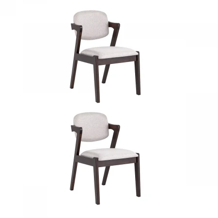 Кухонный стул Stool Group VIVA массив гевеи (эспрессо) мягкое сидение светло-серое 2 шт. MH32060 BZ-10 LIGHT GREY KOROB2