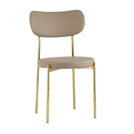 Кухонный стул Stool Group Барбара экокожа бежевая золотые ножки DC-09040B X108