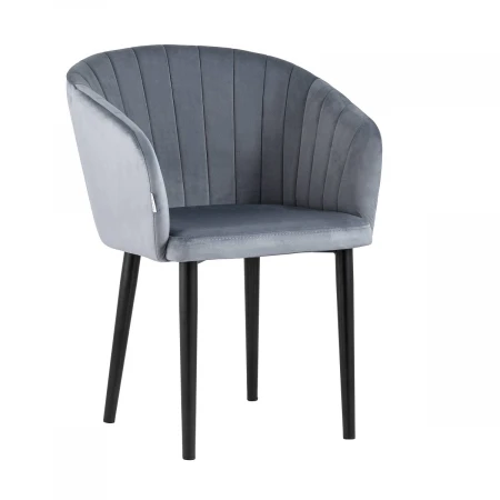 Кухонный стул с подлокотниками Stool Group Нейтон велюр серый AV 307-H14-08