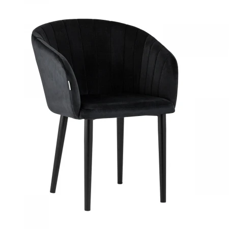Кухонный стул с подлокотниками Stool Group Нейтон велюр черный AV 307-H75-08