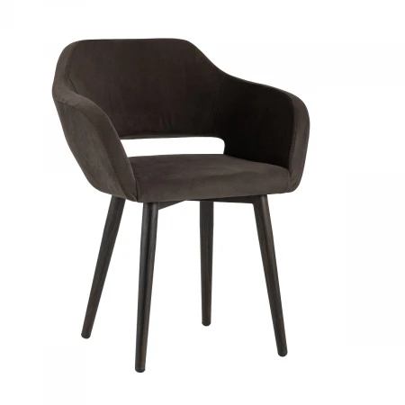Кухонный стул с подлокотниками Stool Group Саймон велюр тёмно-коричневый fb-saimon-awd-vl-24
