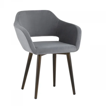 Кухонный стул с подлокотниками Stool Group Саймон велюр тёмно-серый fb-saimon-awd-vl-32