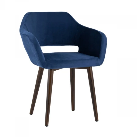 Кухонный стул с подлокотниками Stool Group Саймон велюр тёмно-синий fb-saimon-awd-vl-26