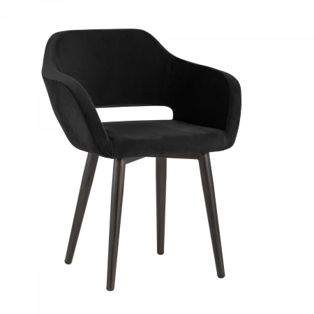 Кухонный стул с подлокотниками Stool Group Саймон велюр черный fb-saimon-awd-vl-34