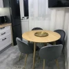 Кухонный стул AksHome Honnor серый, велюр, цвет каркаса дуб 67626 Кухонный стул AksHome Honnor серый, велюр, цвет каркаса дуб 67626