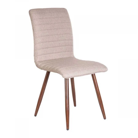 Кухонный стул AksHome Mako бежевый, ткань, цвет каркаса орех 59131