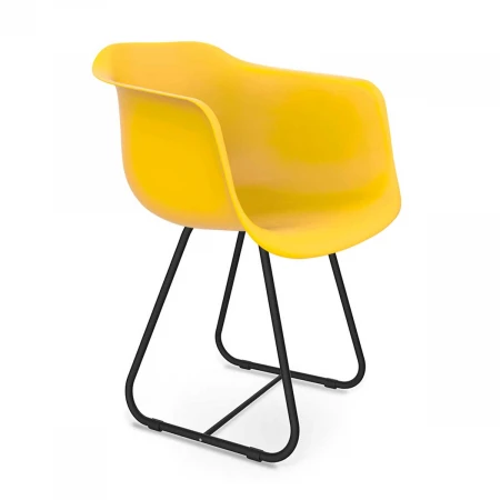 Стул Sheffilton SHT-ST31/S38 желтый/черный муар 1592469002