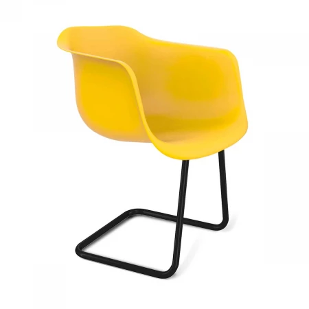 Стул Sheffilton SHT-ST31/S45-1 желтый/черный муар 7825354101
