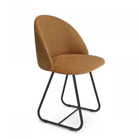 Стул Sheffilton SHT-ST35/S38 горчичный/черный муар 8937123204