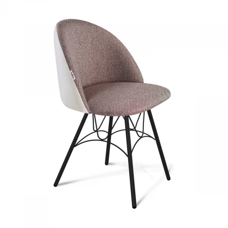 Стул Sheffilton SHT-ST35-3/S100 тростниковый сахар/зефирный/черный муар 1730918801