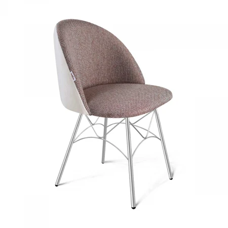 Стул Sheffilton SHT-ST35-3/S107 тростниковый сахар/зефирный/хром лак 5916657401