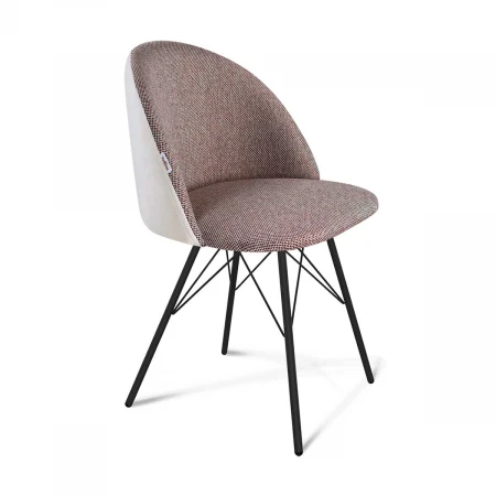 Стул Sheffilton SHT-ST35-3/S37 тростниковый сахар/зефирный/черный муар 4086356701