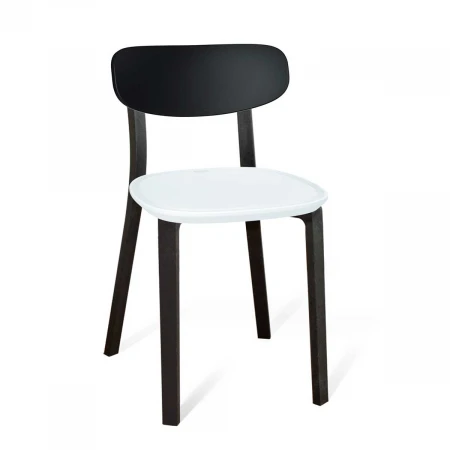 Кухонный стул Sheffilton SHT-S85-2 черный/белый/черный 4180652606