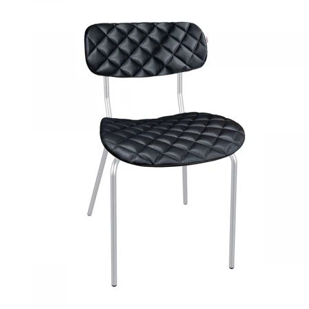 Кухонный стул Sheffilton SHT-S85M-C12 черный кож.зам. черный/хром лак 1021397403