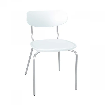 Кухонный стул Sheffilton SHT-S85М-2 белый/хром лак 7229537211