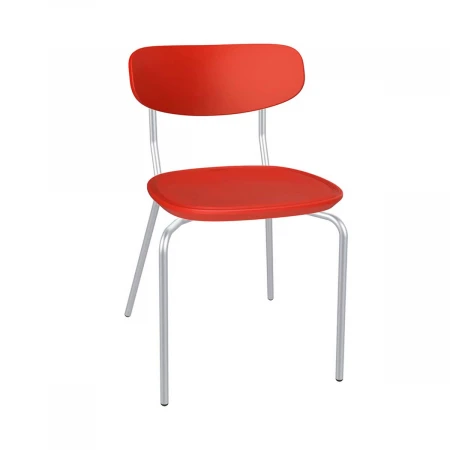 Кухонный стул Sheffilton SHT-S85М-2 красный/красный/хром лак 7229537202
