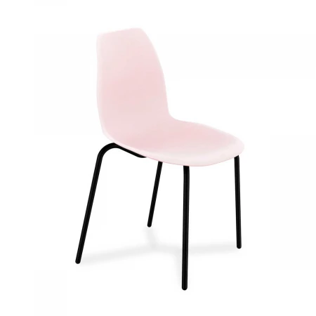 Кухонный стул Sheffilton SHT-ST29/S130 пастельно-розовый/черный муар 6102655406