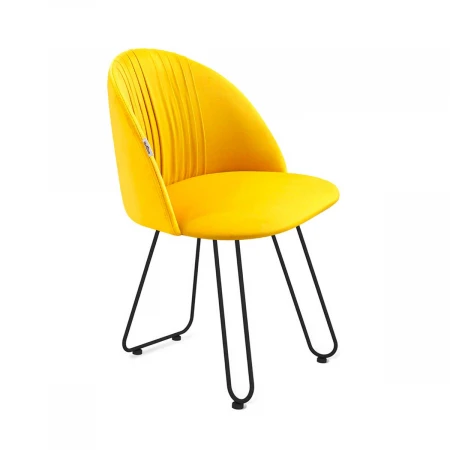 Стул Sheffilton SHT-ST35-1/S106 имперский жёлтый/чёрный муар 3578934501