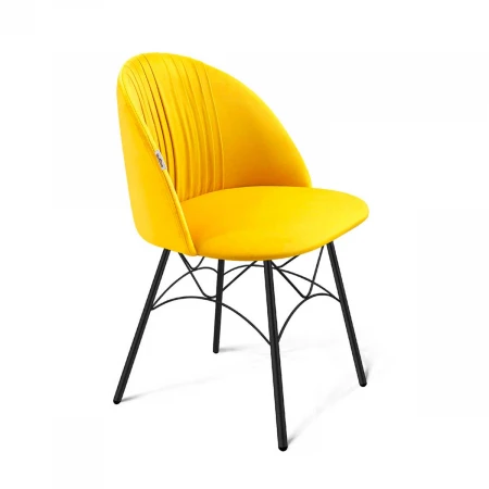 Стул Sheffilton SHT-ST35-1/S107 имперский жёлтый/чёрный муар 3579234501
