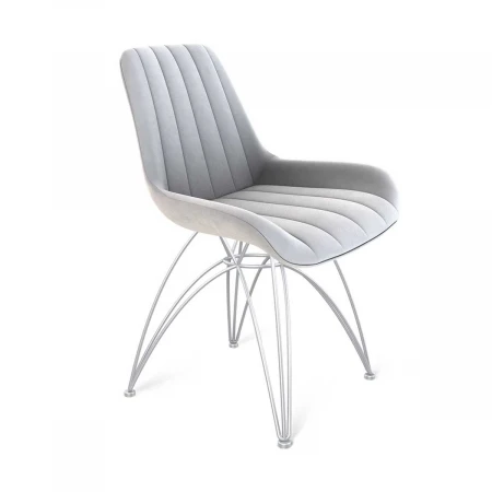 Кухонный стул Sheffilton SHT-ST37/S112 серое облако/хром лак 6892342201