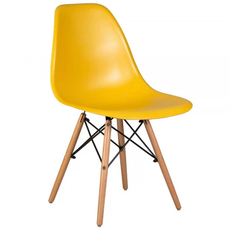 Стул обеденный DOBRIN DSW (ножки светлый бук, цвет горчичный (Y-03)) 638PP-LMZL DSW