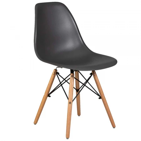 Стул обеденный DOBRIN DSW (ножки светлый бук, цвет тёмно-серый (GR-04)) 638PP-LMZL DSW