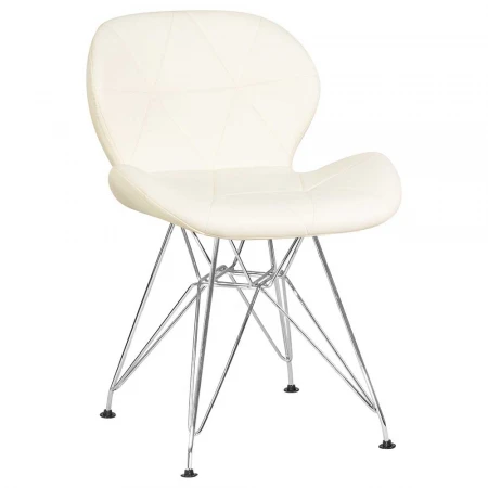 Стул обеденный DOBRIN BUTTERFLY CHROME (ножки хром, цвет кремовый) 302A-LMZL BUTTERFLY CHROME