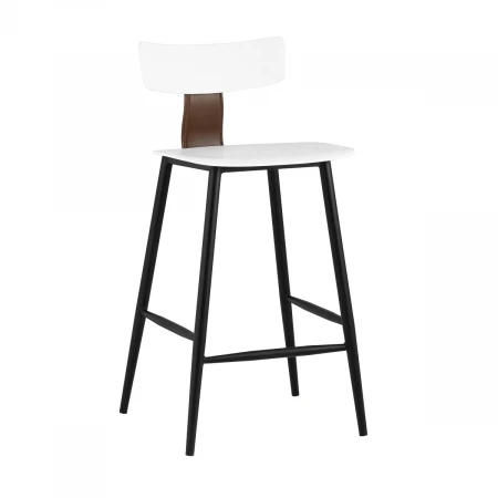 Полубарный стул Stool Group ANT пластиковый белый 8333A white