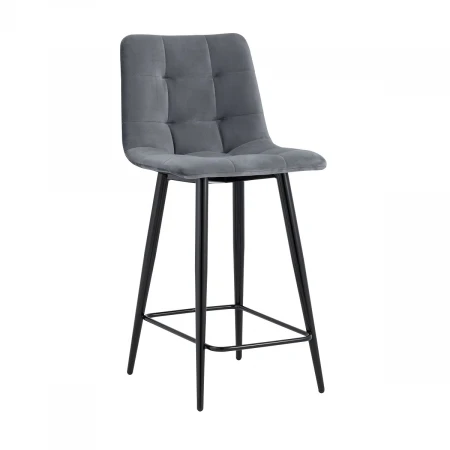 Полубарный стул Stool Group Джанго велюр тёмно-серый vd-django-b27