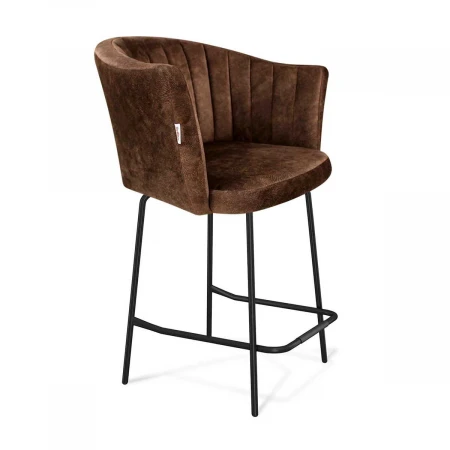 Полубарный стул Sheffilton SHT-ST42-1/S29-1 кофейный трюфель/черный муар 9514980201