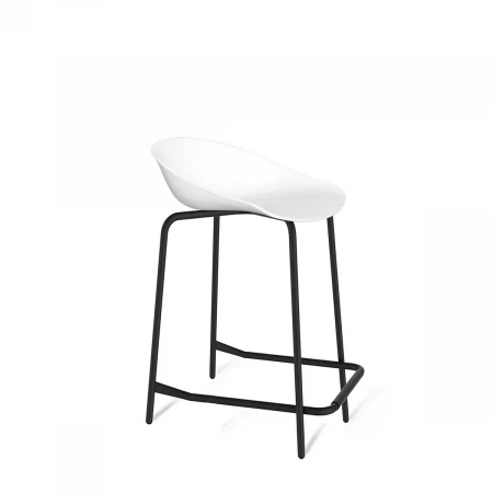 Полубарный стул Sheffilton SHT-ST19/S29-1 белый/черный муар 2424923602