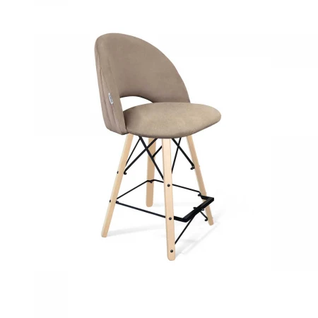 Полубарный стул Sheffilton SHT-ST34-1/S80-1 латте/прозрачный лак/чёрный 6377080301