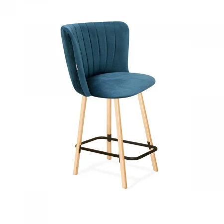 Полубарный стул Sheffilton SHT-ST36-1/S94-1 тихий океан/прозр. лак/черный муар 9987455201