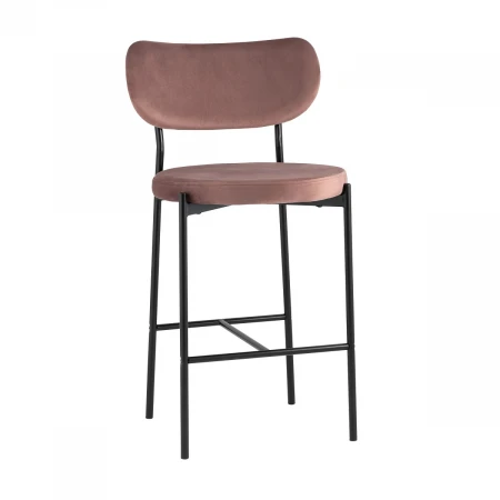 Полубарный стул Stool Group Барбара велюр пыльно-розовый BARBARA CC HLR-34